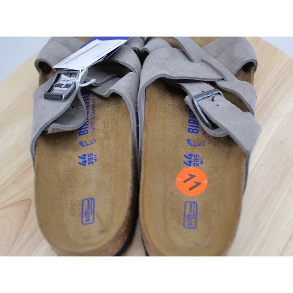 Birkenstock Lugano Sandals (44 US 11 R) Suede Stone‎ Coin SoftBed Comfort… - Picture 4 of 6